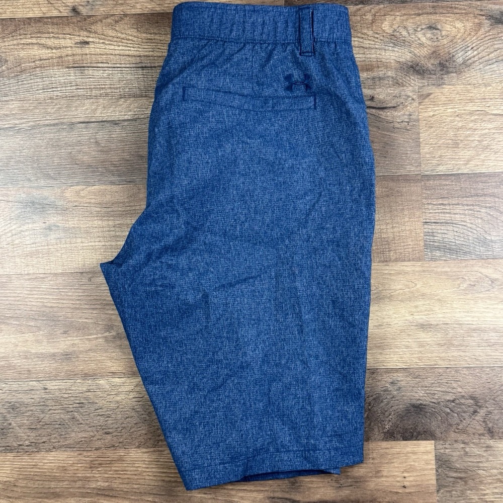 UNDER ARMOUR Golf Size 34 Loose Heatgear Vented Shorts Dark Blue Men's